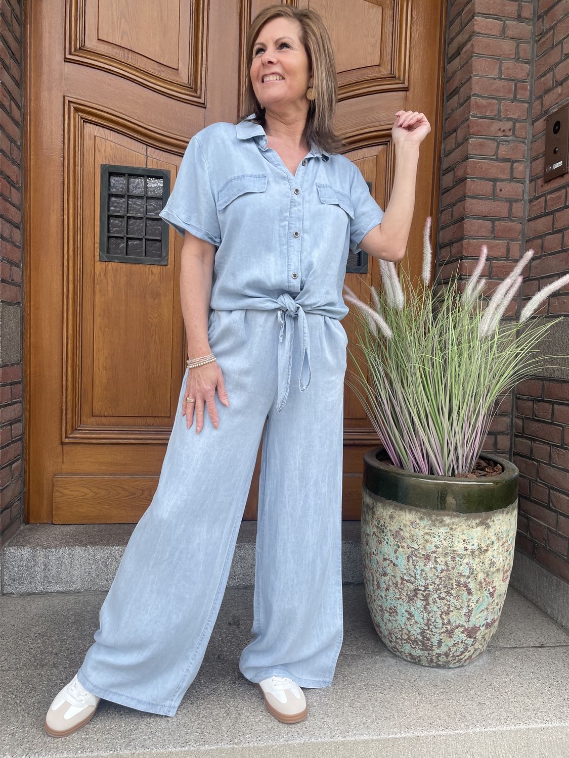 TENCEL PANTALON Lichte Jeans Wassing