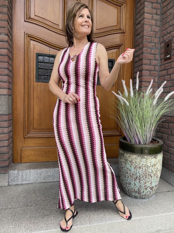 PINK ZIGZAG DRESS Celina
