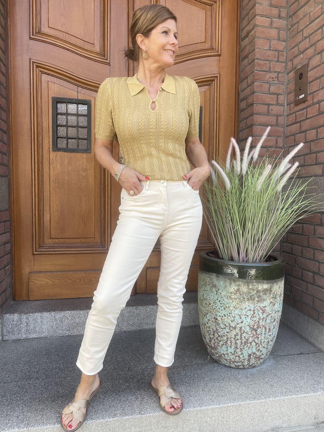 CREME SKINNY JEANS Pretty