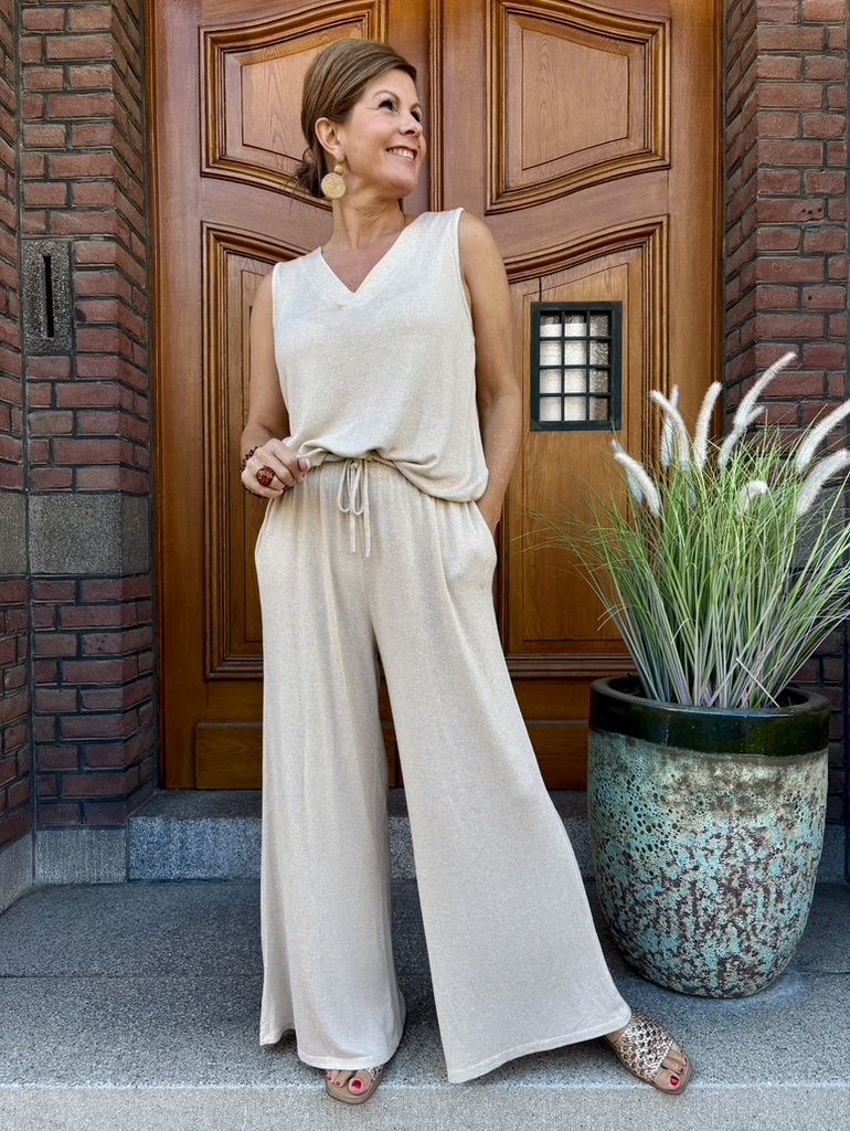 Lurex Broek Veyla Creme