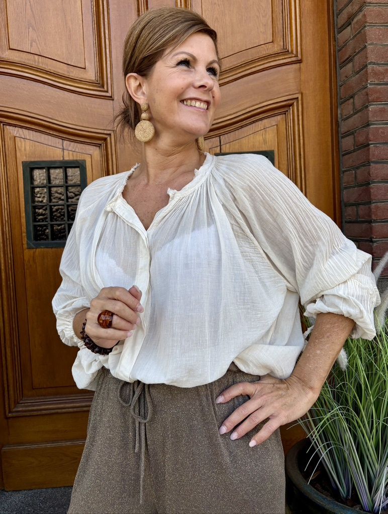 Losse Blouse Avori Creme