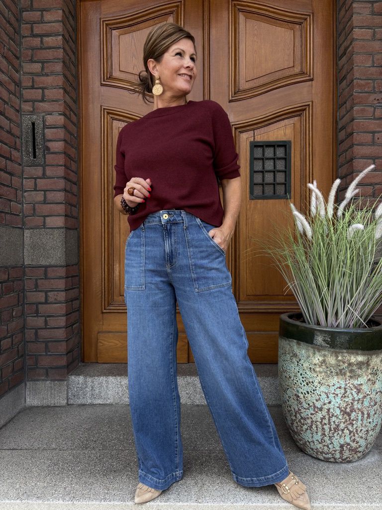 Wide Leg Jeans - Lulu Medium Blue