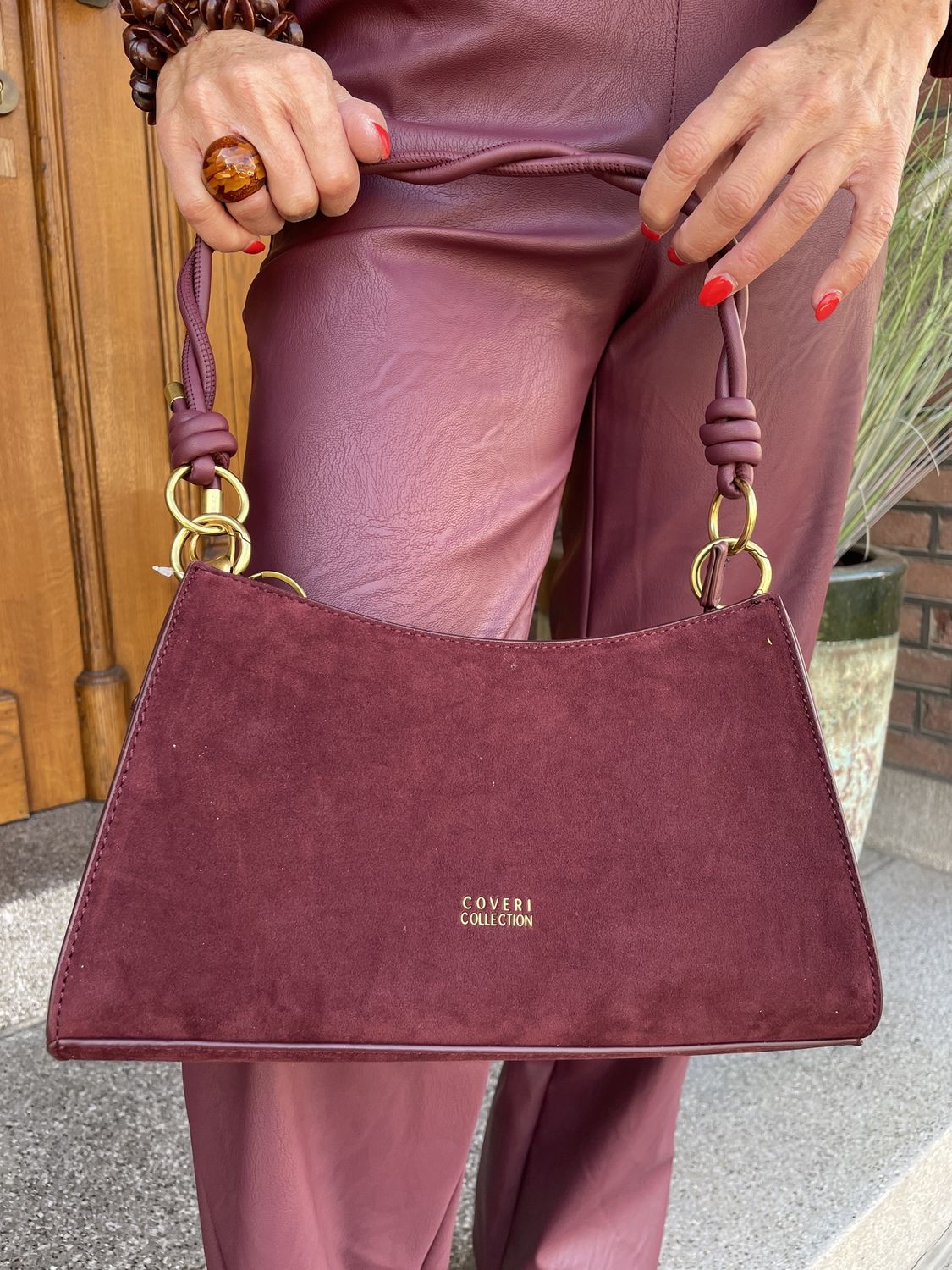 BORDEAUX - VEGAN LEATHER TAS ROXANNE