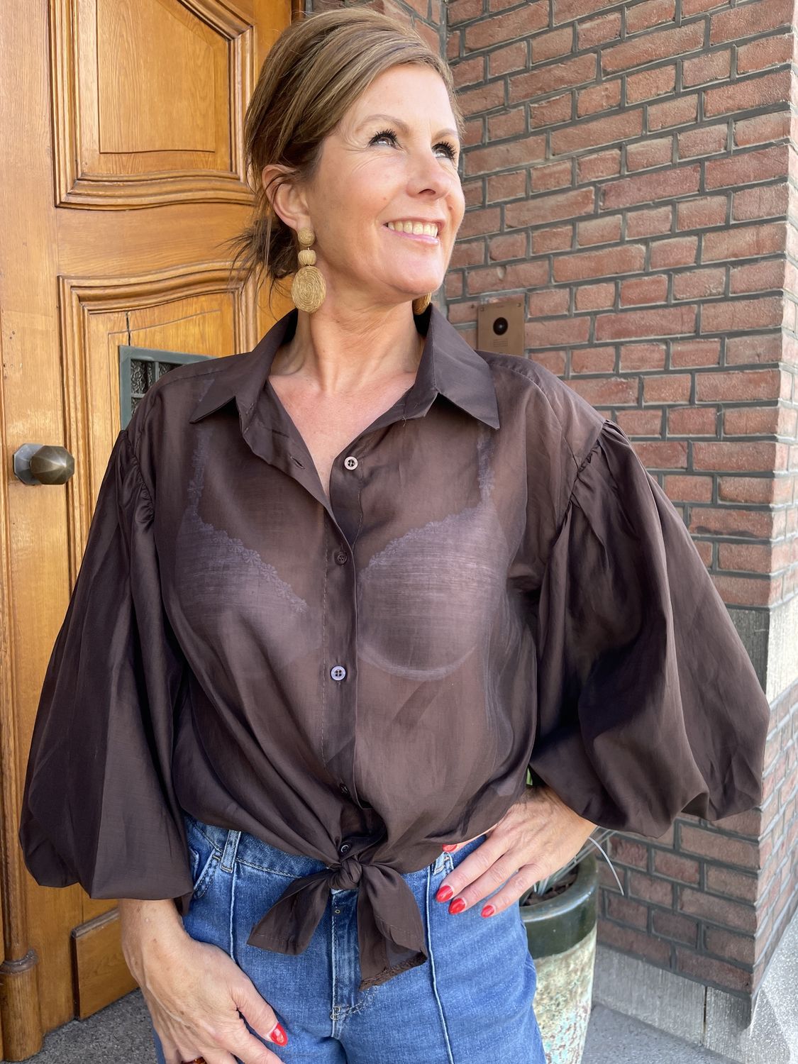 UNI BLOUSE CHOCO - Esmee