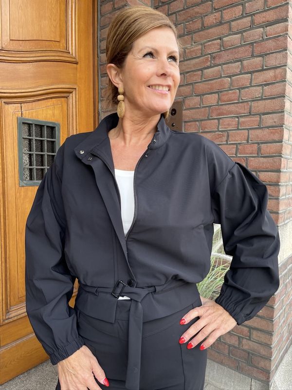 Jacket IAN - Black Technical Jersey