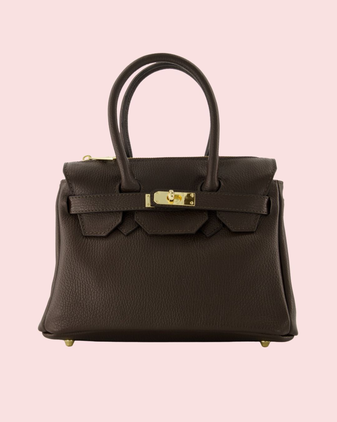 Tas BOWIE - Donkerbruin - Goudkleurig