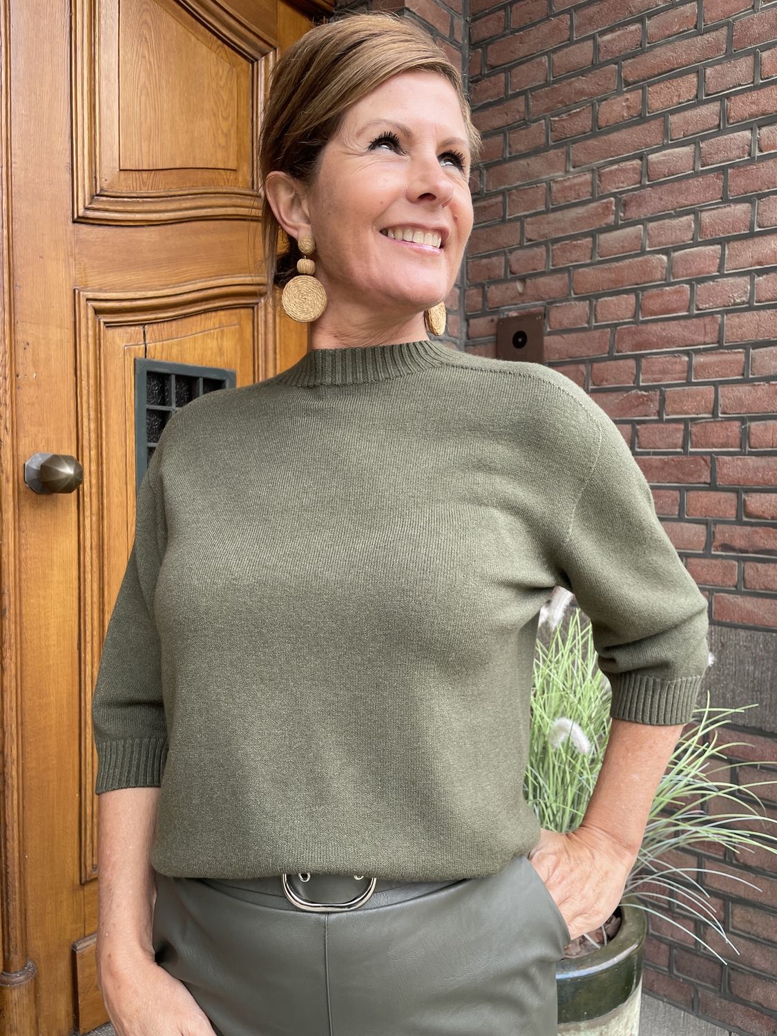 SWEATER SAPHIRA - KHAKI GROEN