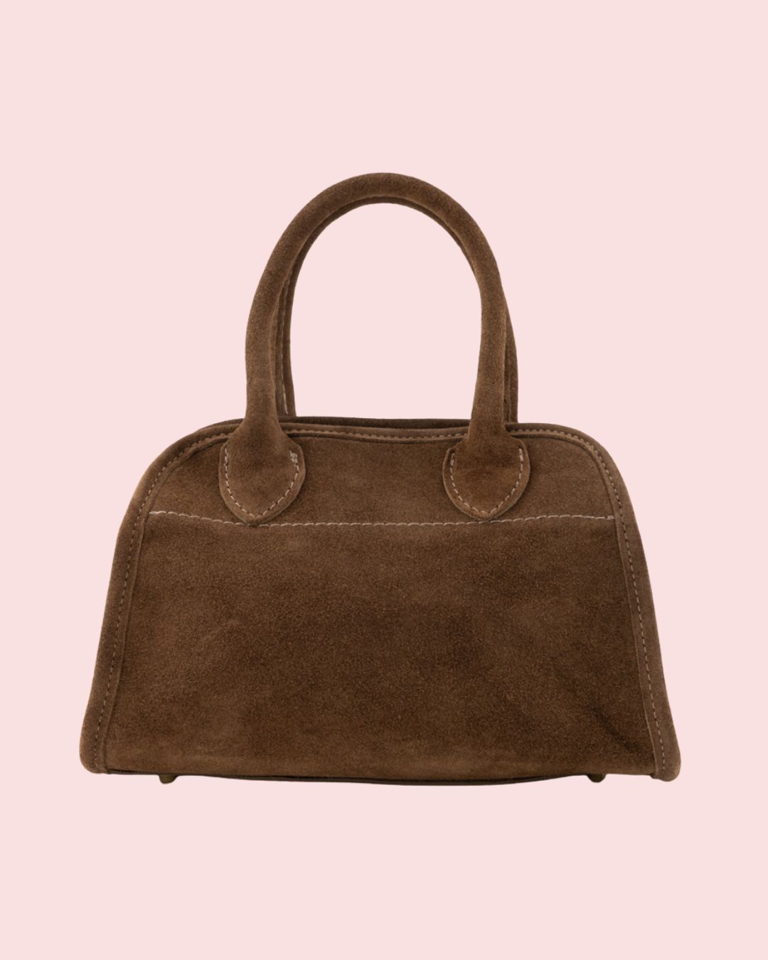 Tas Merlot - Suede - Donkerbruin - Goudkleurig