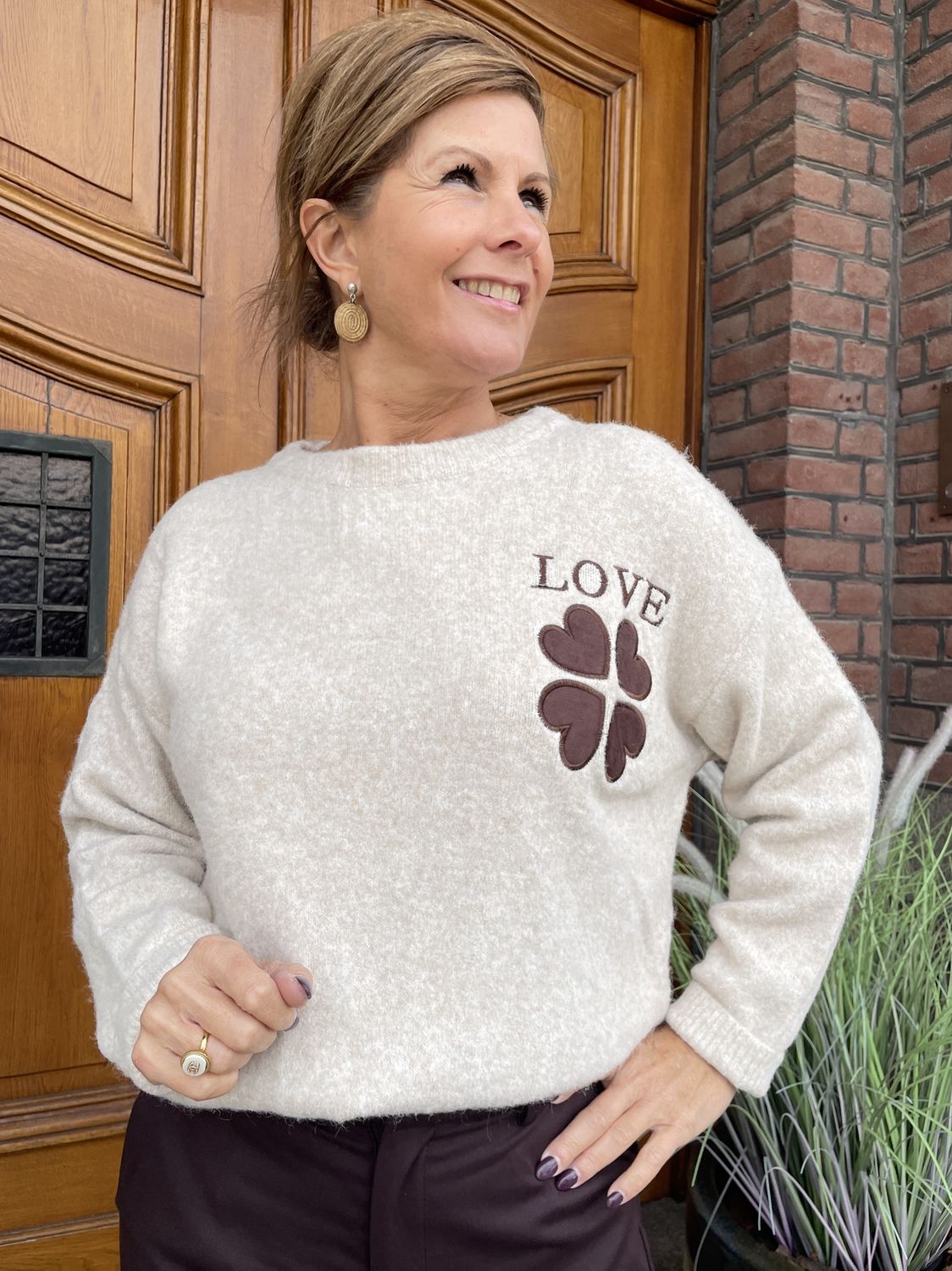 LOVE KLAVER SWEATER - BEIGE