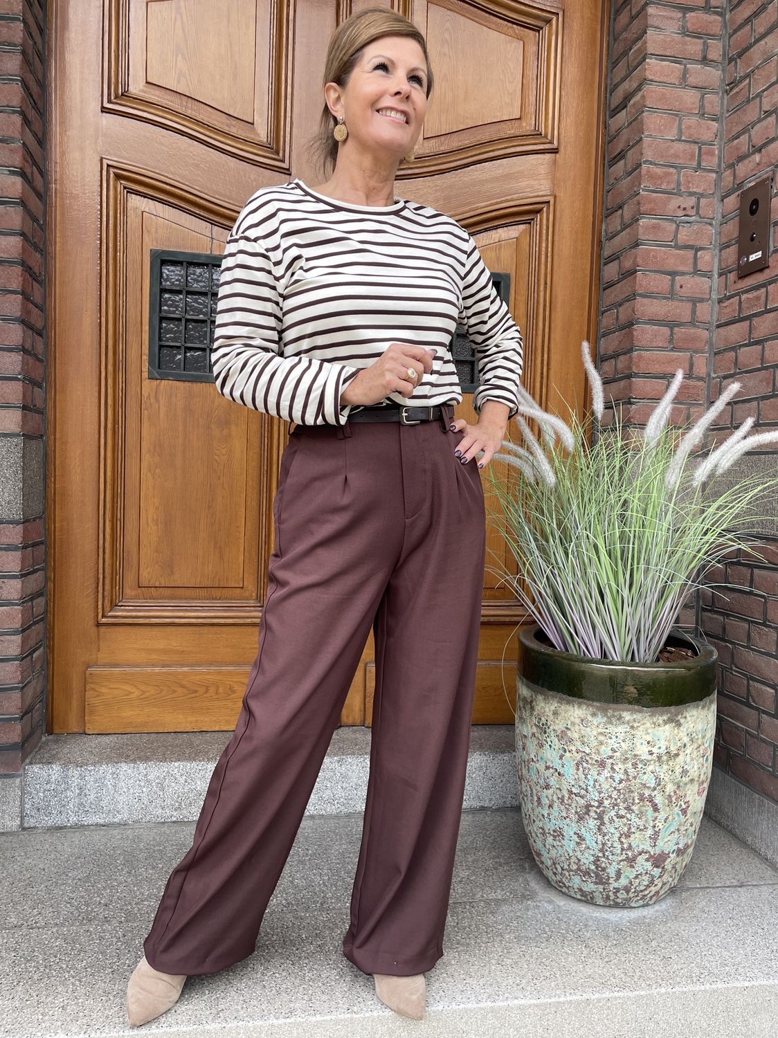 Bruine Broek 5967 - met riem