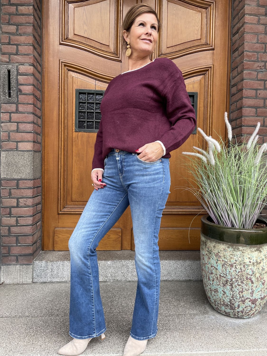 FLARED JEANS LAURA - MEDIUM BLUE