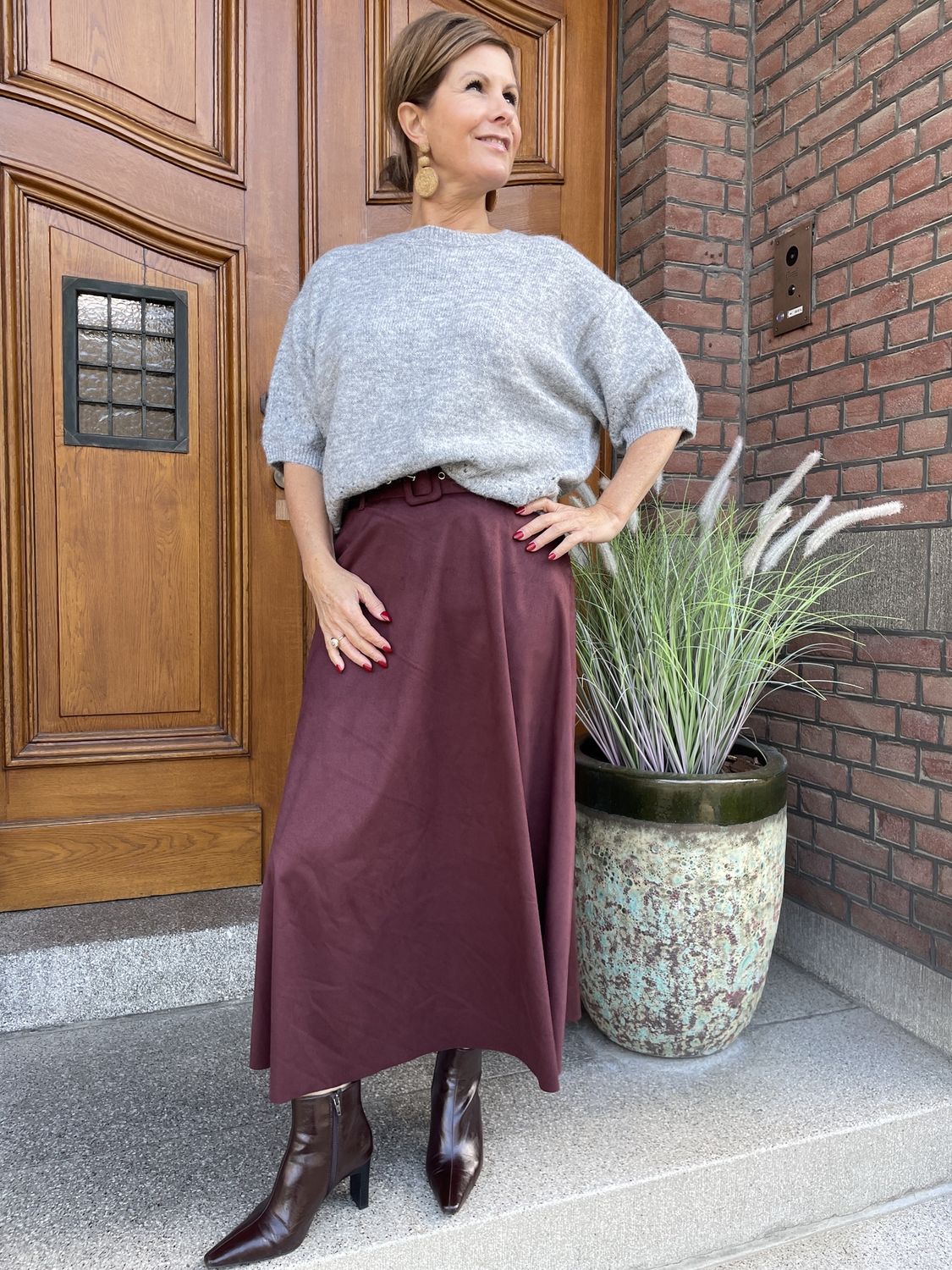 SUEDINE ROK BORDEAUX