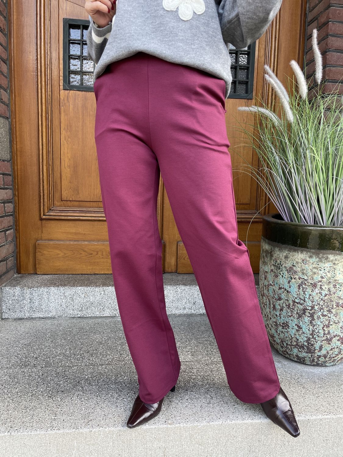 Maya Broek BORDEAUX - Stof