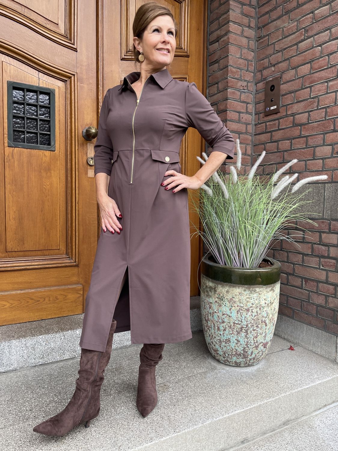 TRAVELLERSTOF JURK - CHOCO - Mayso