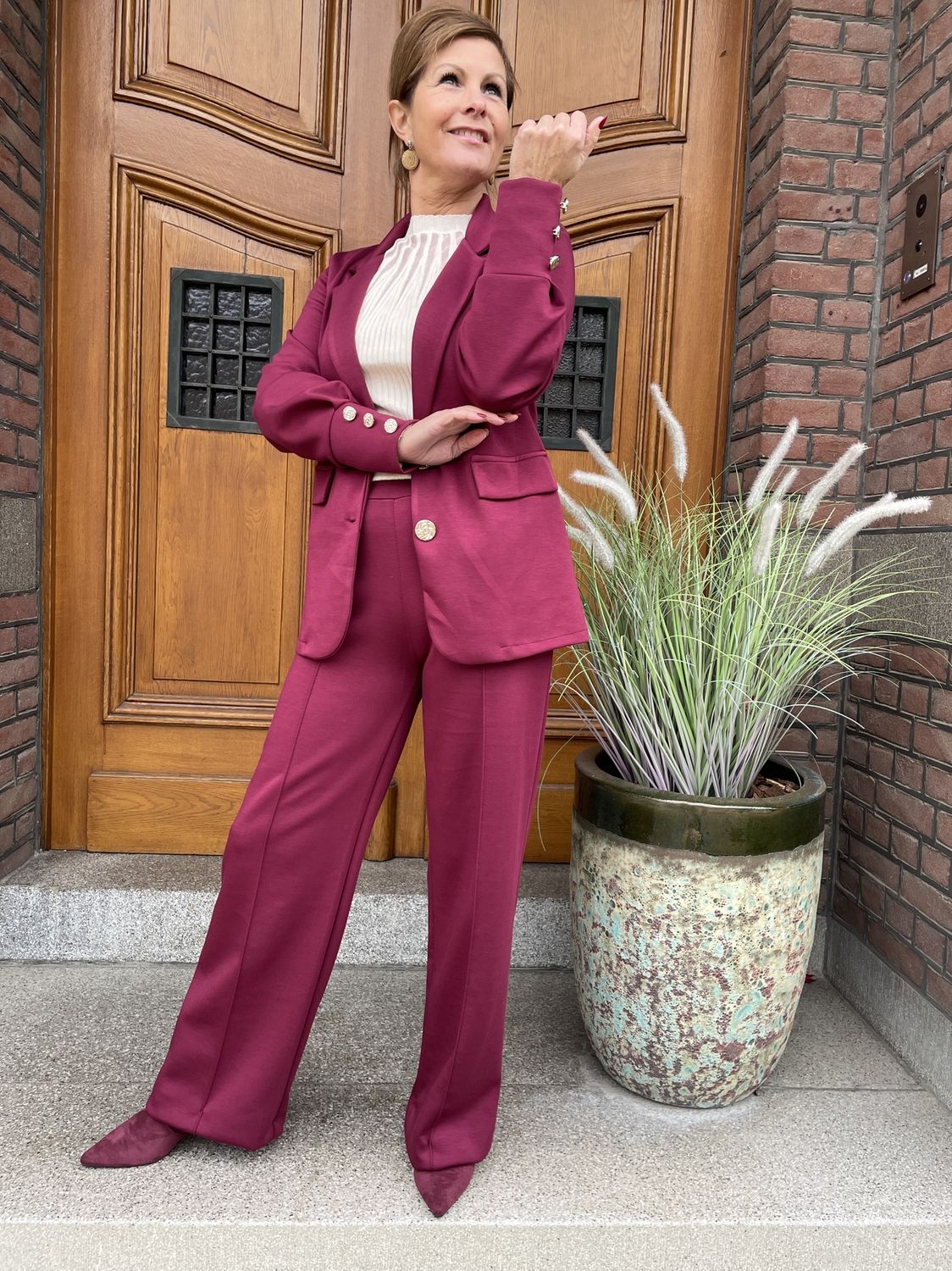 PANTALON SOFIE - BORDEAUX