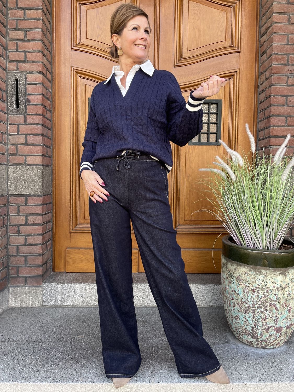 DONKERE JOGGER JEANS STRETCH