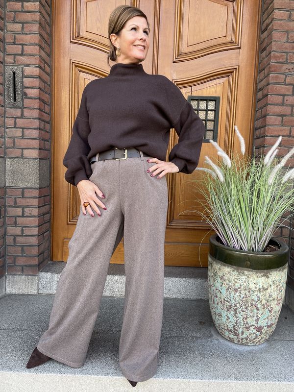 VISGRAAT PANTALON - Taupe - JAIMY