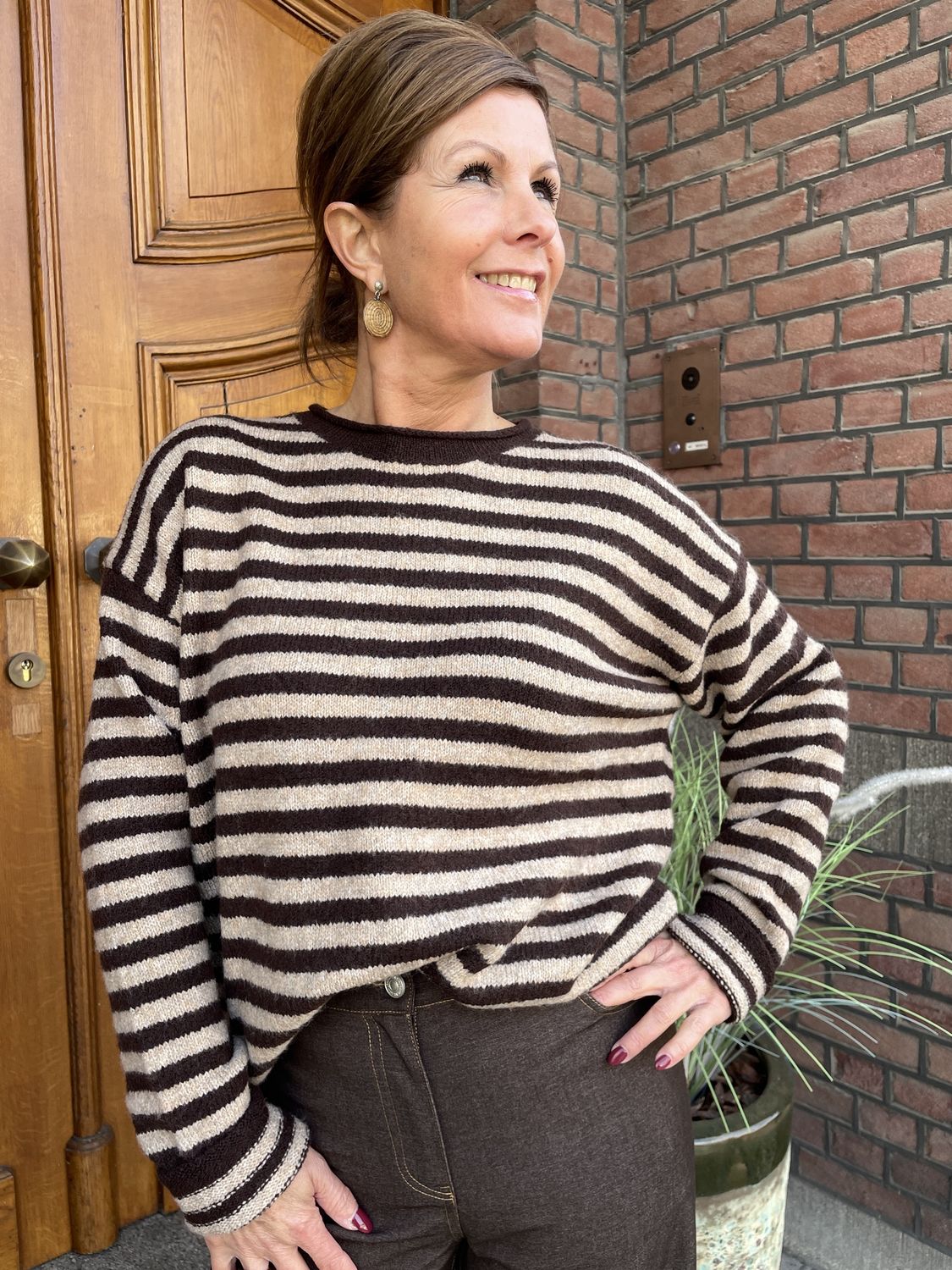 Gestreepte Sweater CHOCO - Anna