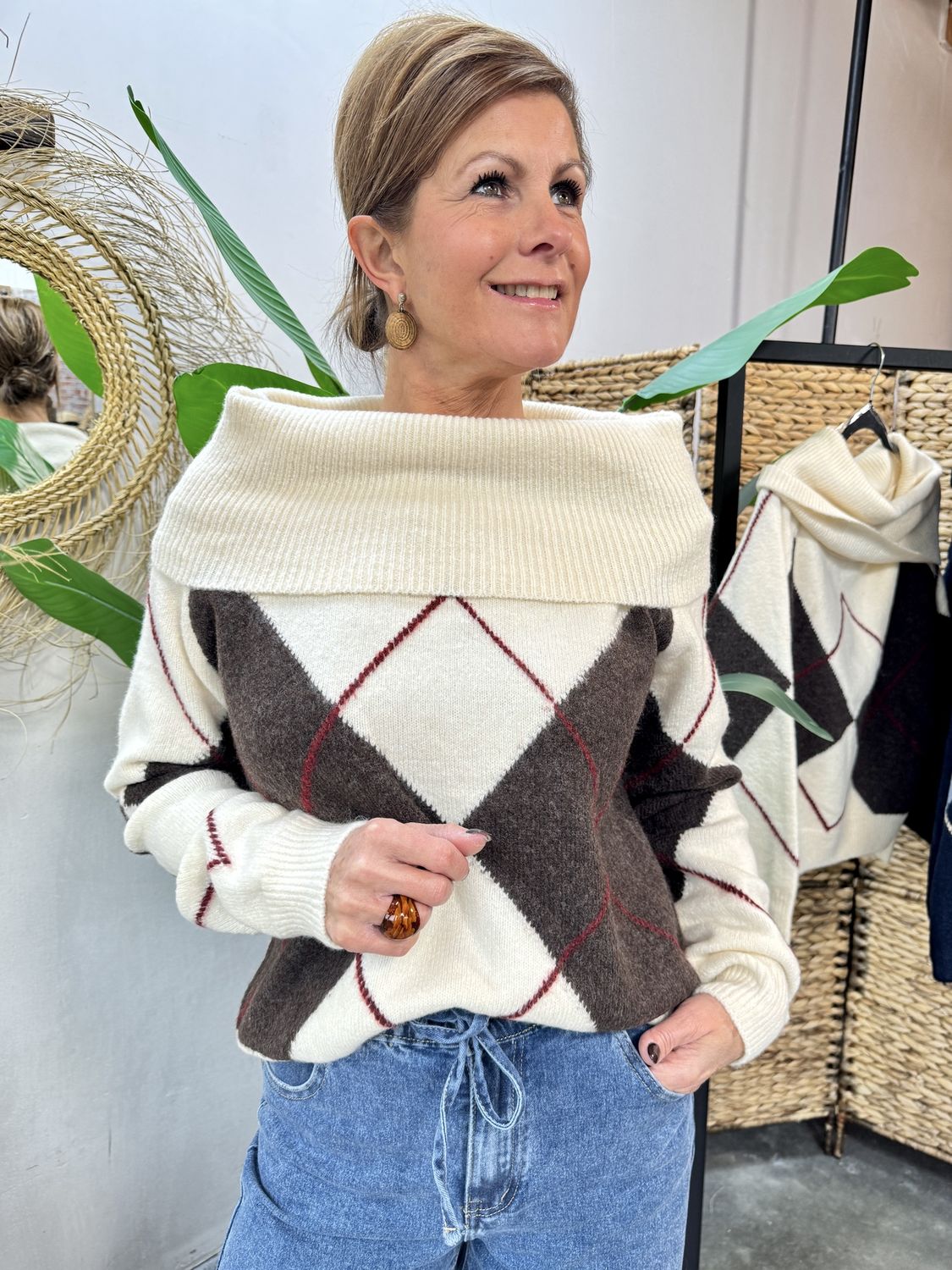 SWEATER Bruin/Bordeaux - Lois