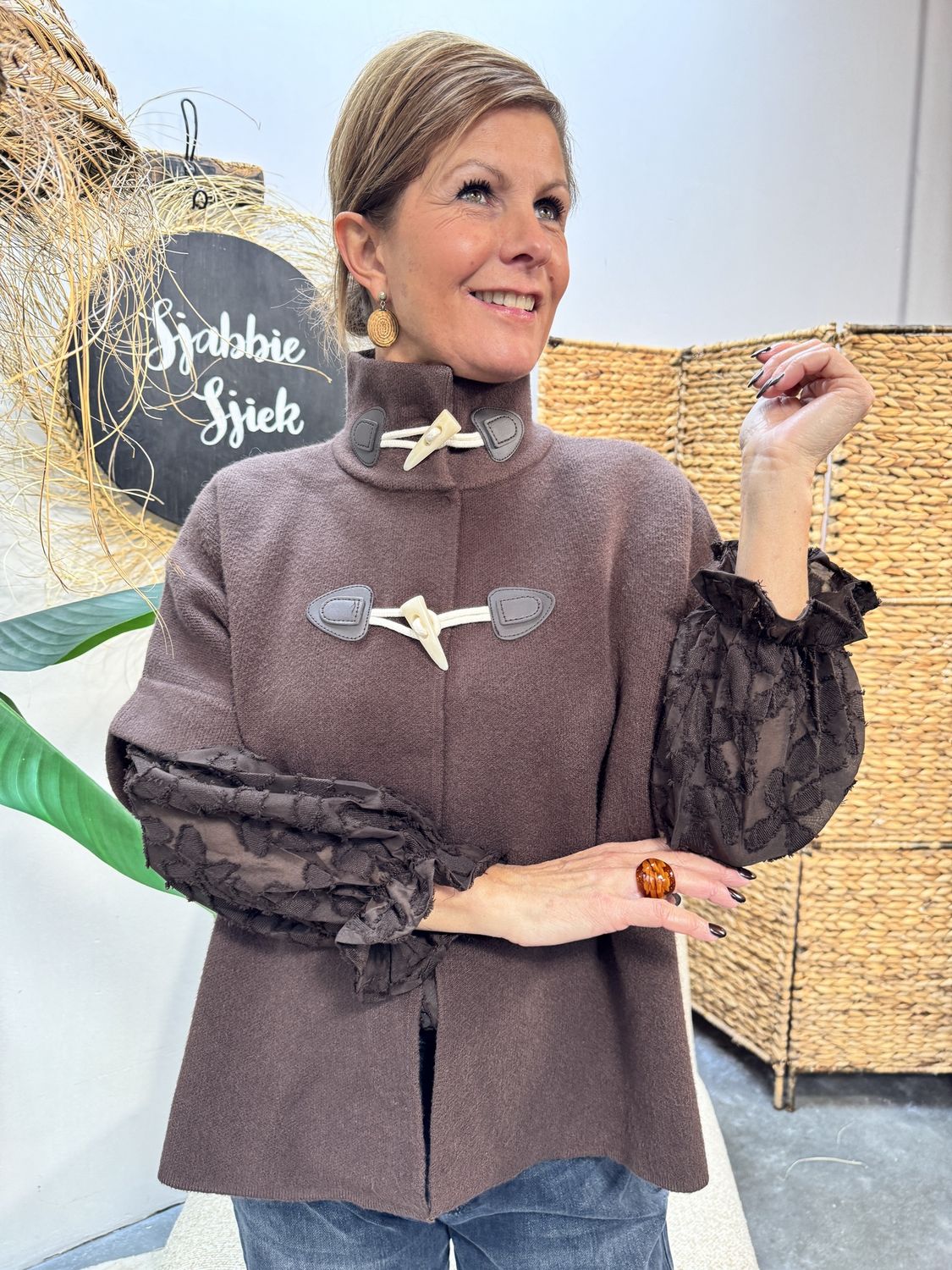 PONCHO Zazza - Choco