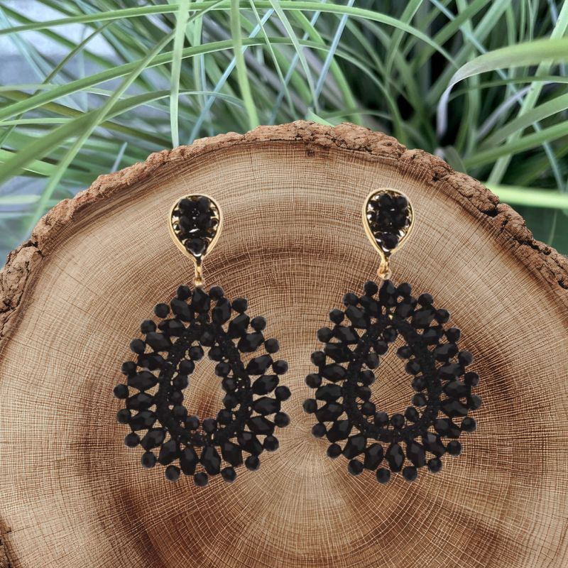 OORBELLEN - ZWARTE KRALEN