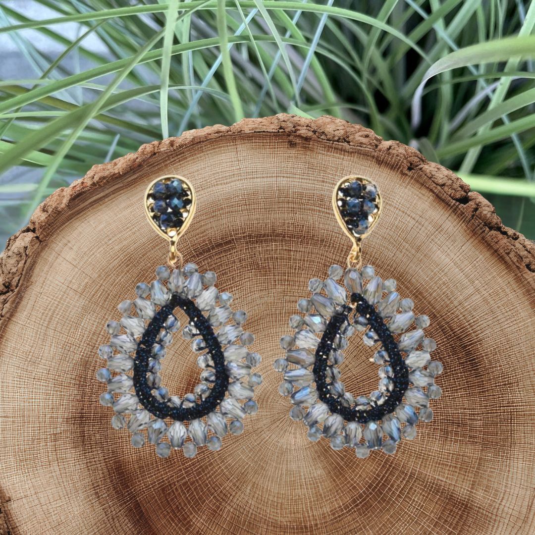 OORBELLEN - BLAUW met KRAALTJES