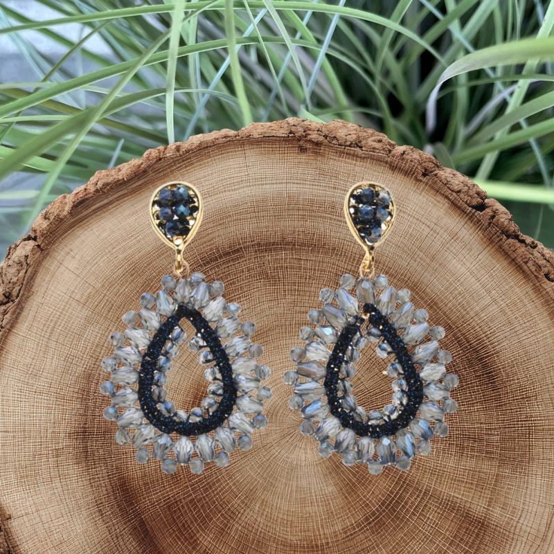 OORBELLEN - BLAUW met KRAALTJES