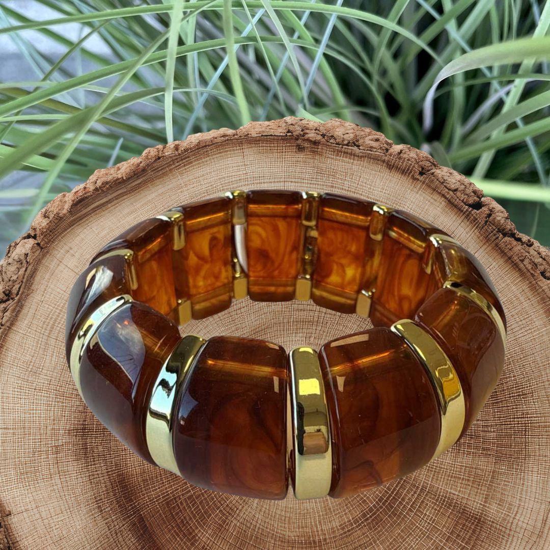 ELASTISCH ARMBAND - BRUIN