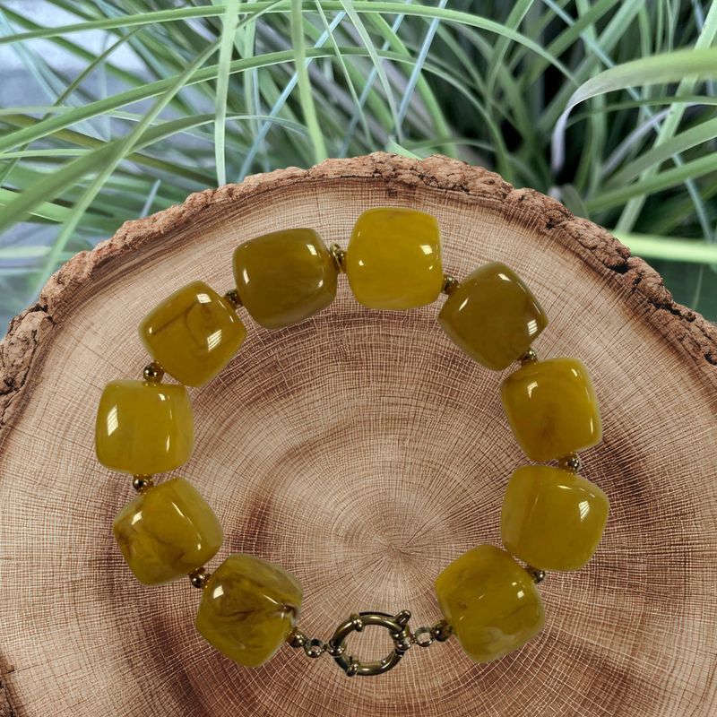 ELASTISCH ARMBAND - GEEL