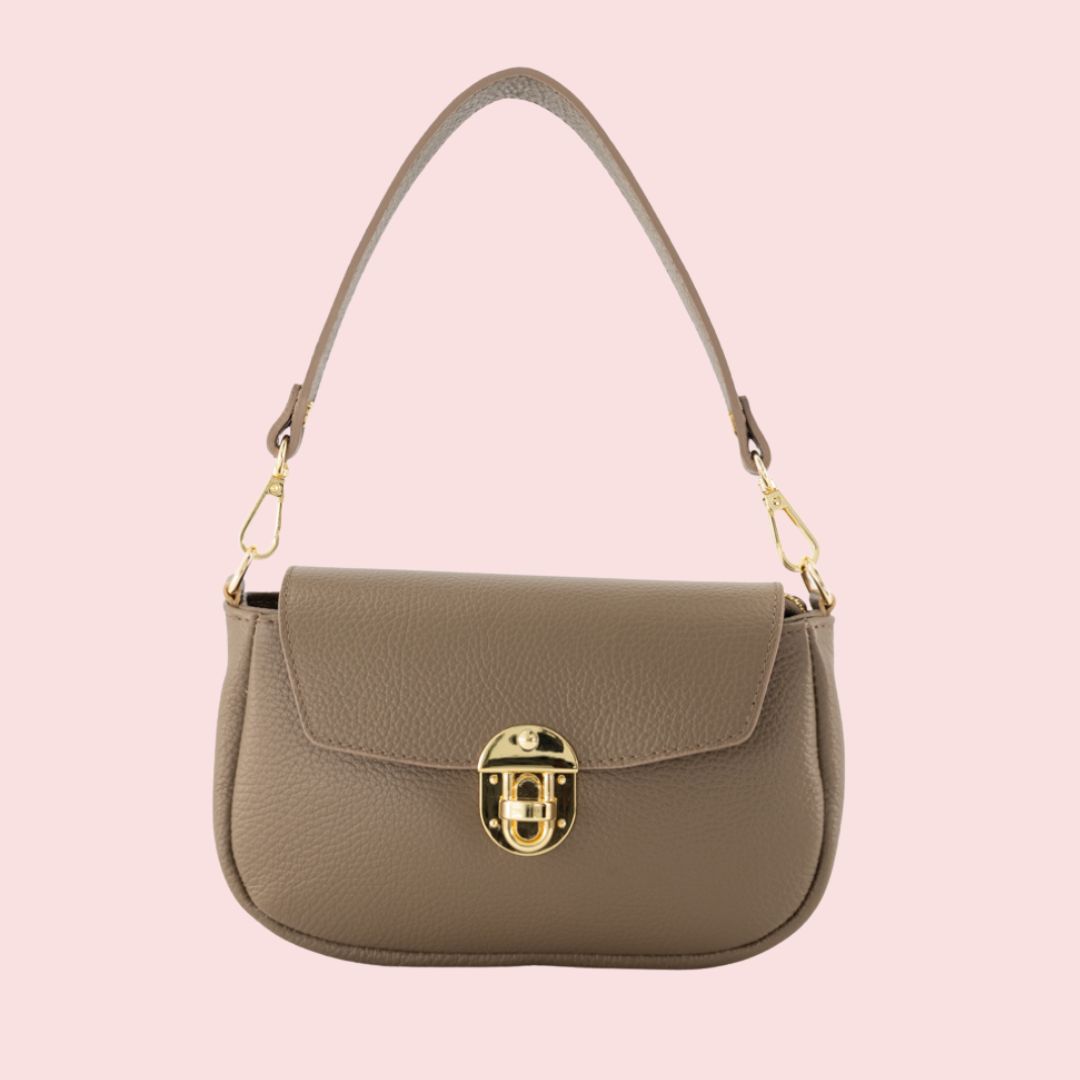 LEREN TAS - Marissa - Taupe