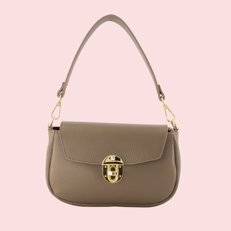 LEREN TAS - Marissa - Taupe
