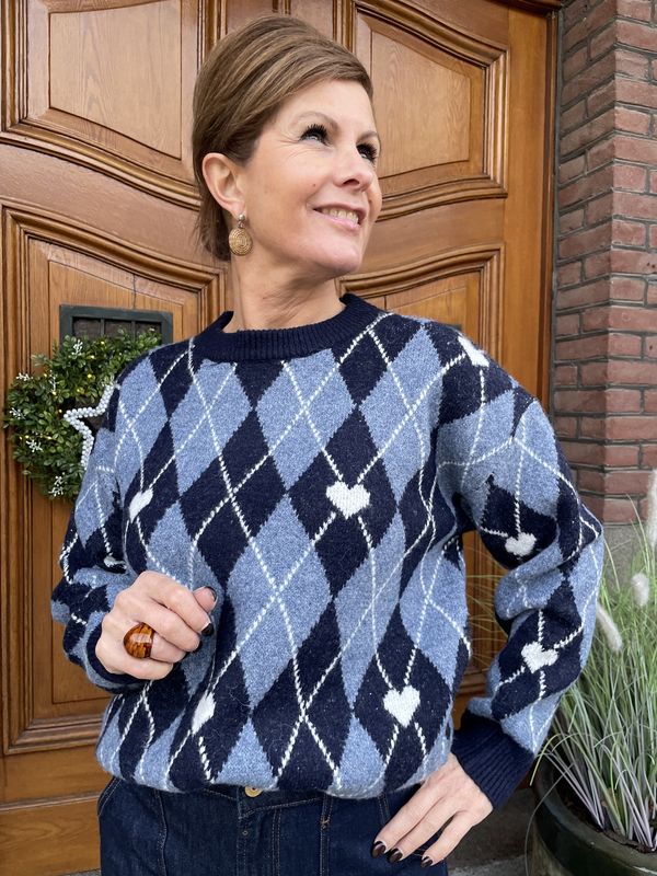 BLUE HEART SWEATER