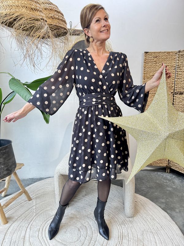 POLKADOT ZWARTE - DRESS