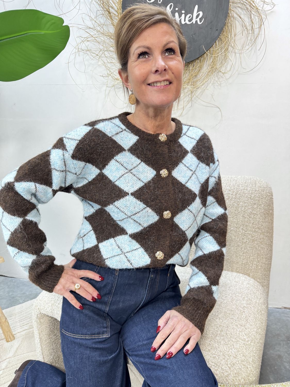 GERUIT VEST - Choco - Lichtblauw