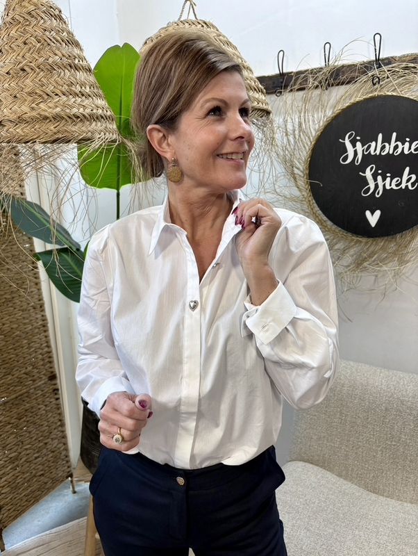 BLOUSE COEUR - Offwhite