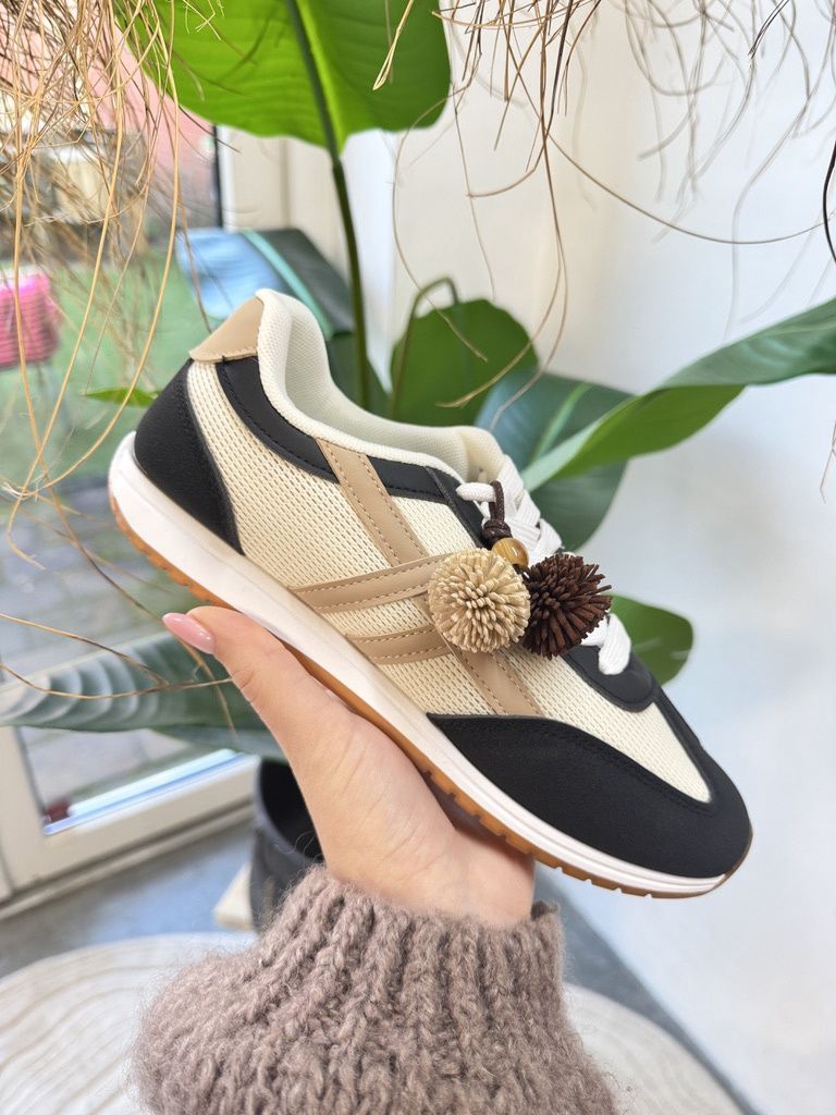 SNEAKER Zwart/Beige - PIPPA