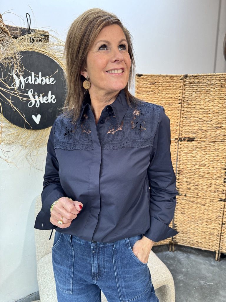 Blouse ARISSA - Donkerblauw