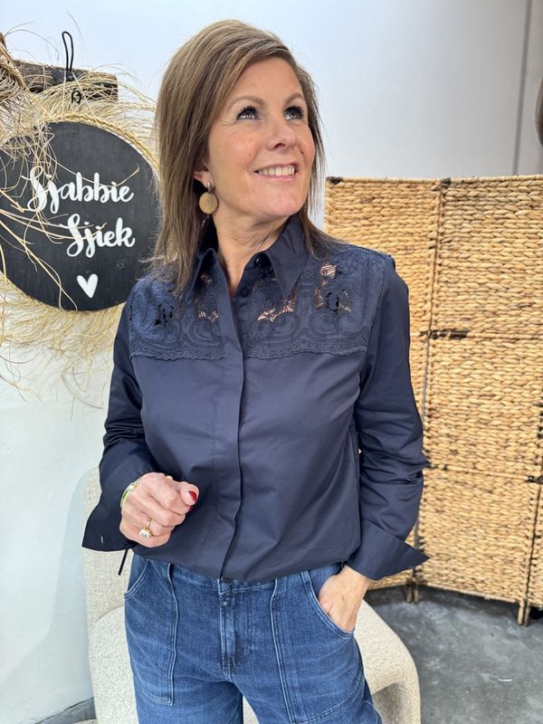 Blouse ARISSA - Donkerblauw