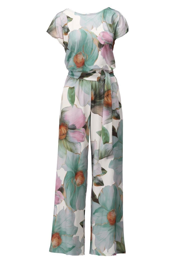 C112 P114 - Jumpsuit met Bloemen Design