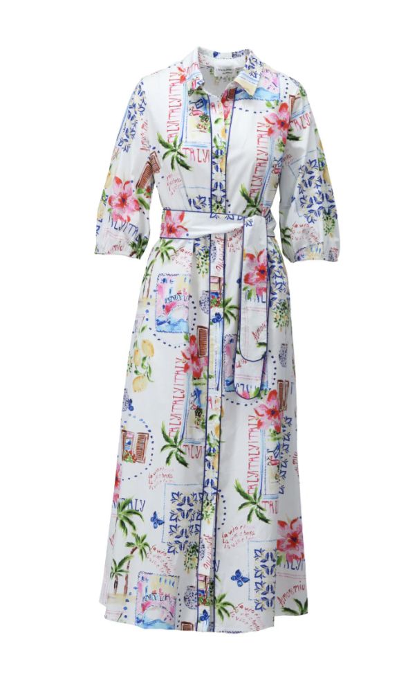 C359L P087 - Maxi Jurk met Design