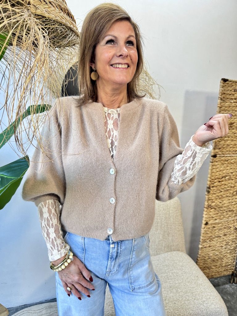 VESTJE LILLY - BEIGE