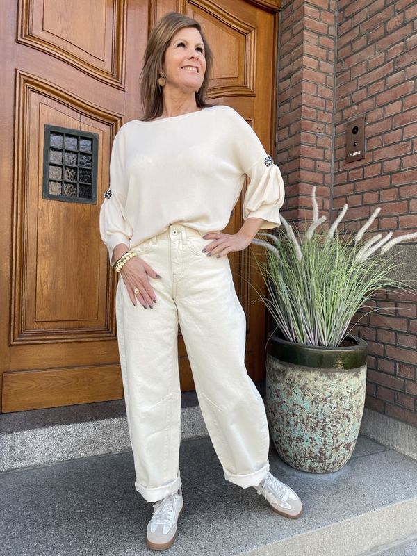 BALLOON JEANS CLARA - ECRU