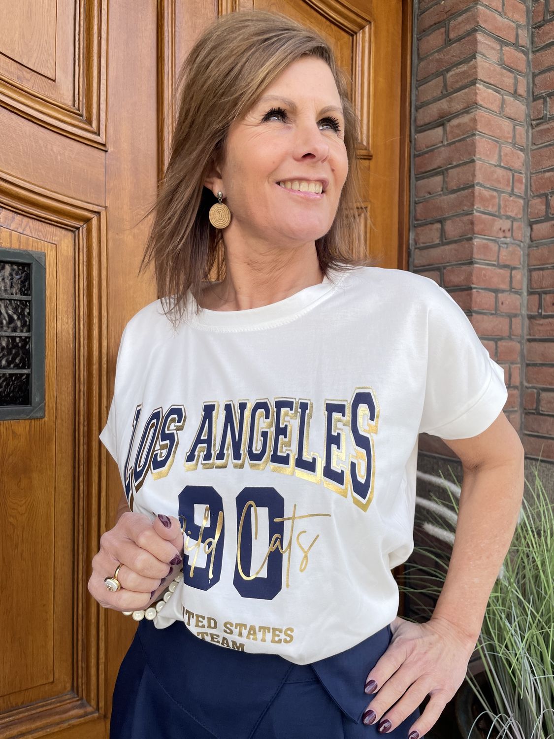 T-shirt - Los Angeles - Donkerblauw