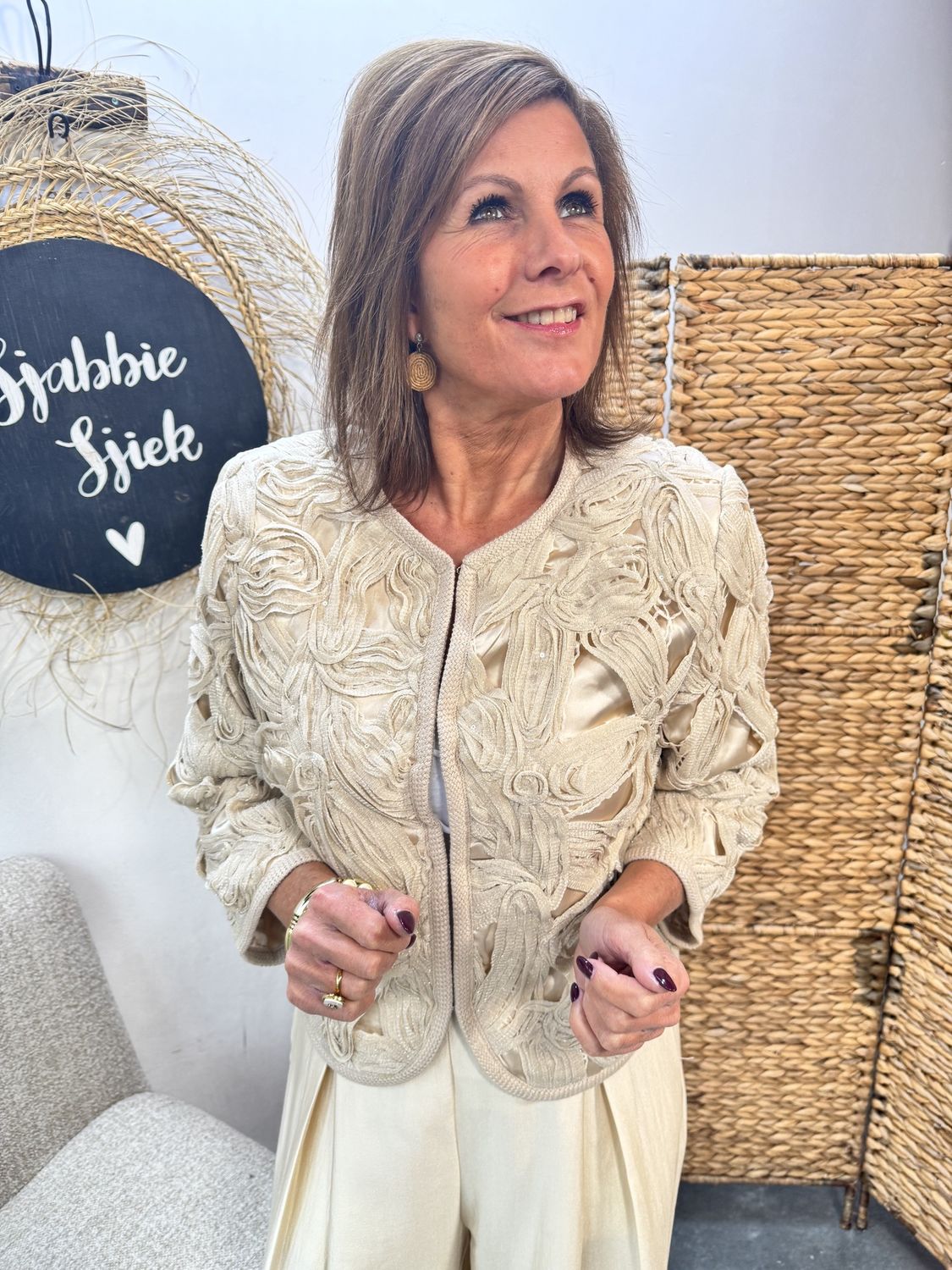 Jasje Lisa - Champagne met Kanten Bloemen