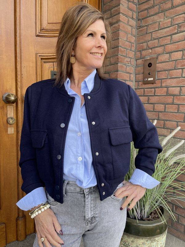 BOMBER JACK - Donkerblauw - Spring