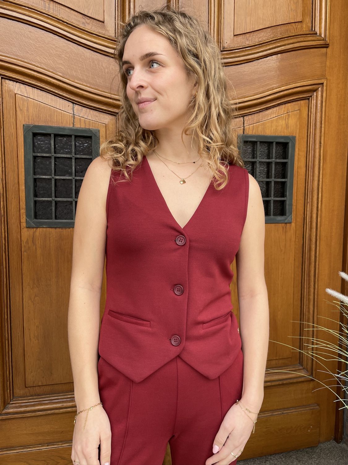 GILET Givenny - DARK RED