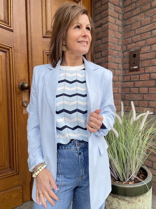 EFFEN BLAZER - LICHTBLAUW