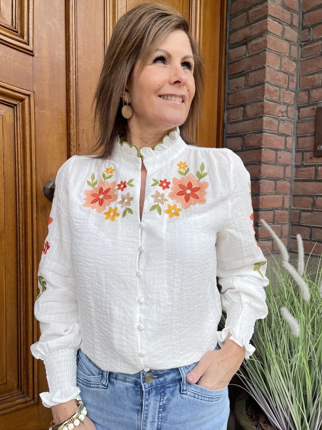 Blouse met Borduursels - 2375