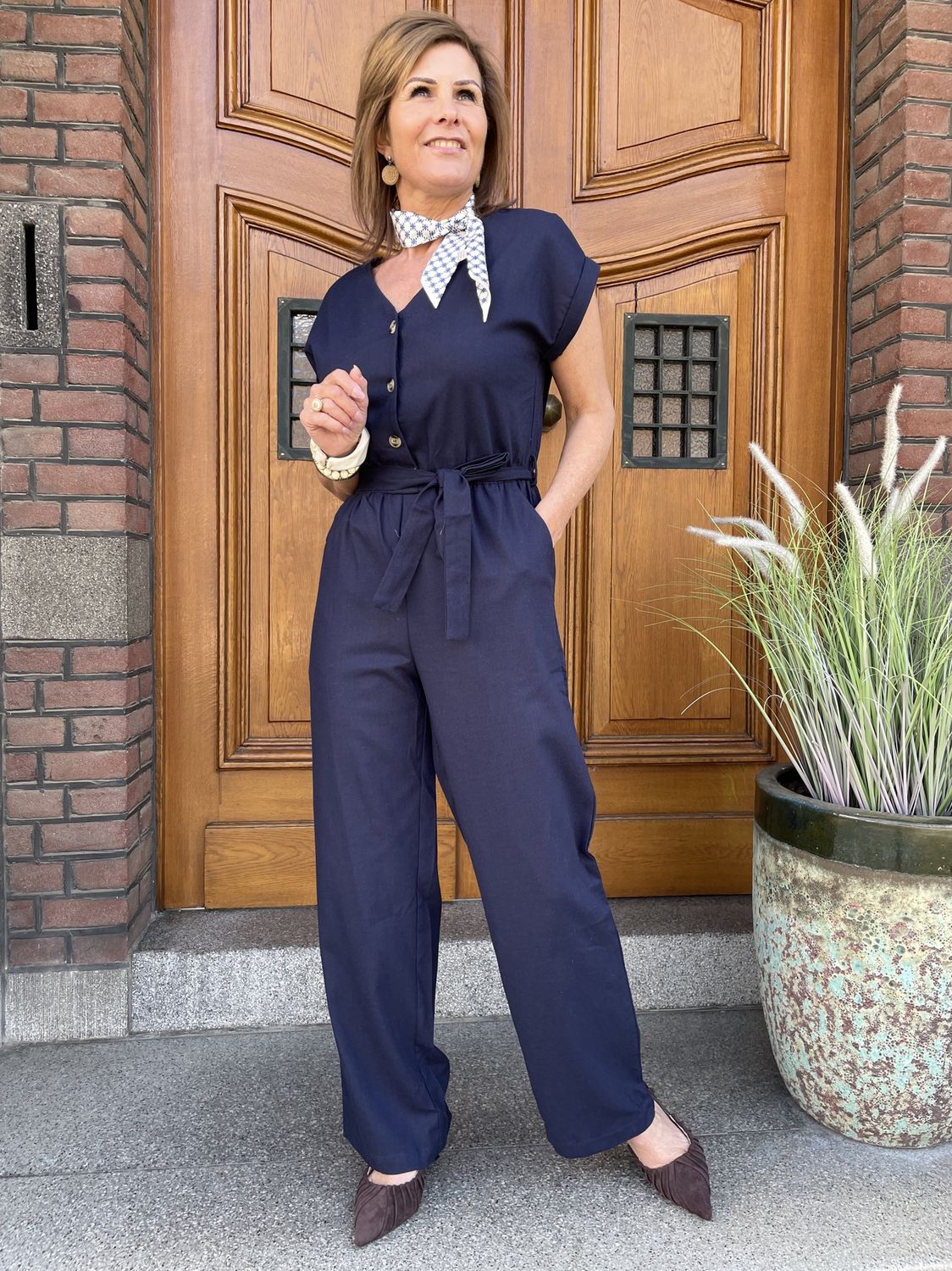 Jumpsuit Q3082 - Donkerblauw