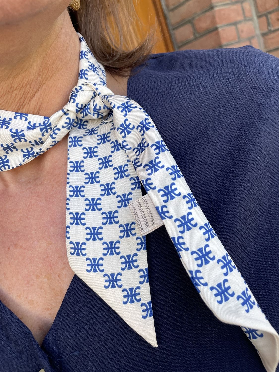 MINI SJAALTJE - Blauw Printje